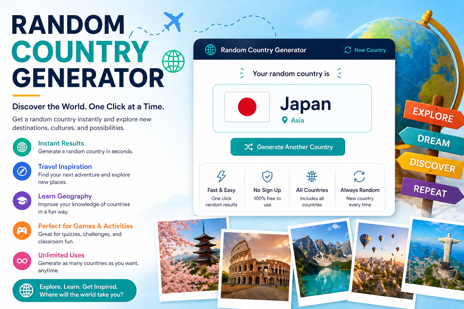 Explore the world with one click